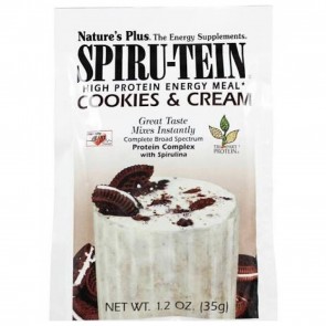 Nature's Plus Spiru-Tein High Protein Energy Meal Cookies & Cream 1 Packet