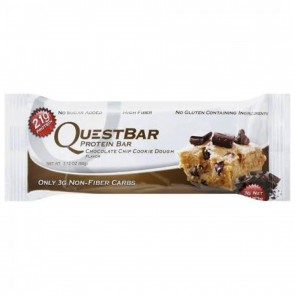 Quest Nutrition, QuestBar, Protein Bar, Chocolate Chip Cookie Dough, 1 Bar, 2.1 oz (60 g) Each