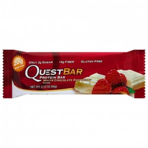 Quest Nutrition, QuestBar, Protein Bar, White Chocolate Raspberry, 1 Bar, 2.1 oz (60 g) Each