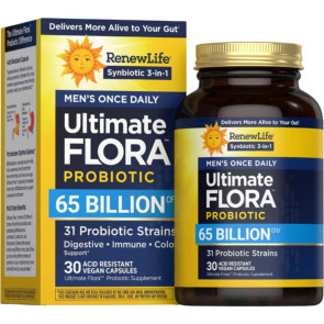 Renew Life Men's Once Daily Ultimate Flora 65 Billion 30 Capsules