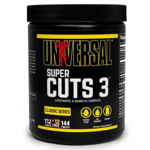 Universal Nutrition Super Cuts 3 Two Stage Lipotropic and Diuretic Complex 130 Tablets