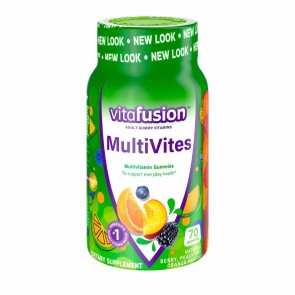 VitaFusion MutiVites Complete Multivitamin Natural Berry Peach & Orange Flavors 70 Gummies