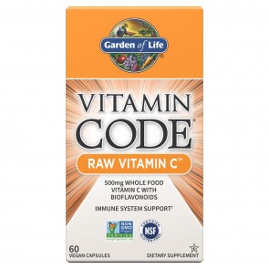 Garden of Life Vitamin Code Raw Vitamin C 60 Vegan Capsules